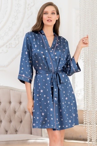 Короткий халат Mia-Mella 7073 "Stars"