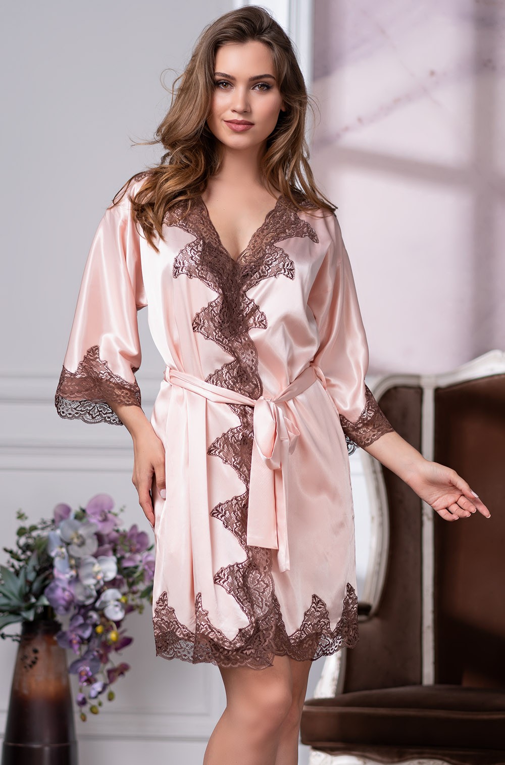 Короткий халат Mia Amore 3103 "Marilin" оптом MiaMia