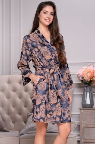 Короткий халат Mia-Amore 8533 "Rosa Regina"