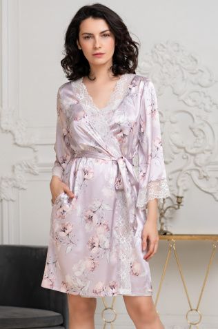 Короткий запашной халат Mia-Amore 3713 "Seline"