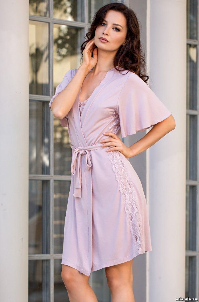 Короткий халат Viva-Diva 6345 "Maria" белье Mia Mia оптом