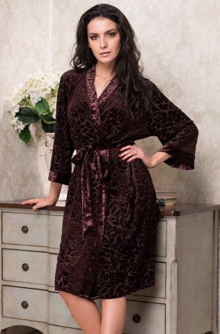 Классический короткий халат Mia-Amore 8153 "Jessica"