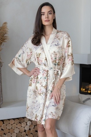 Короткий запашной халат - кимоно Mia-Amore 5043 "Amely"