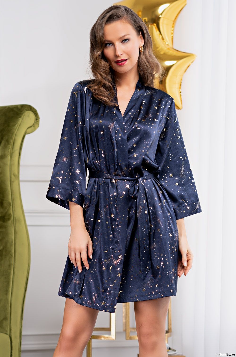 Короткий халат Mia-Amore 8743 "Starlight"