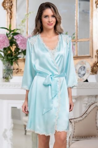 Короткий халат с запахом Mia-Amore 3683 "Brigitte"