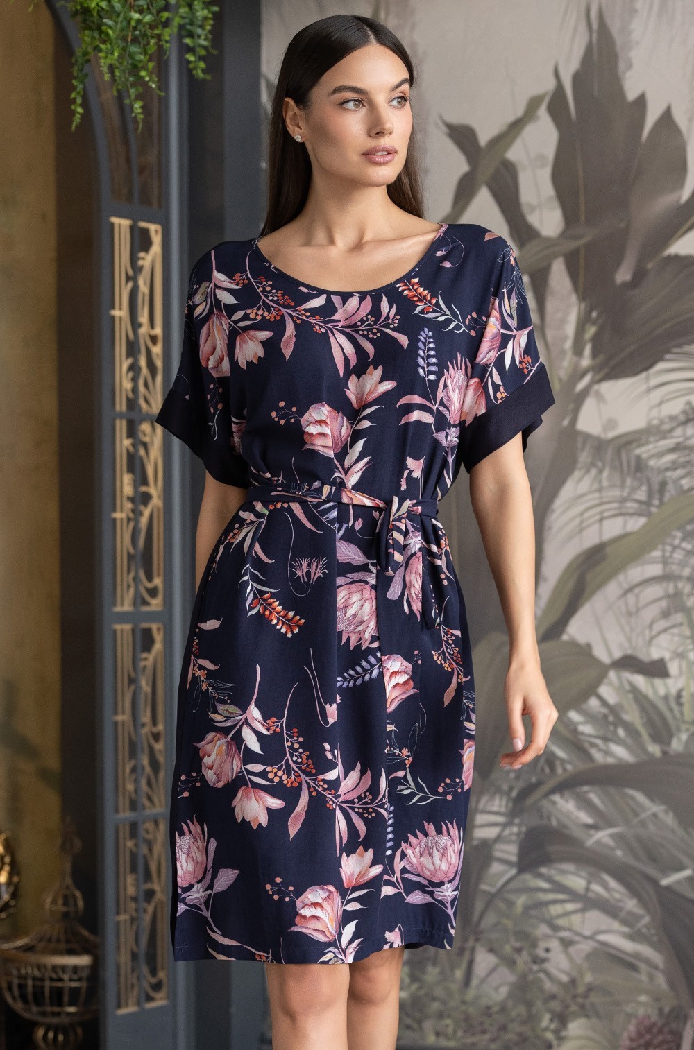 Туника свободного силуэта Mia-Amore 5147 "Night Garden"