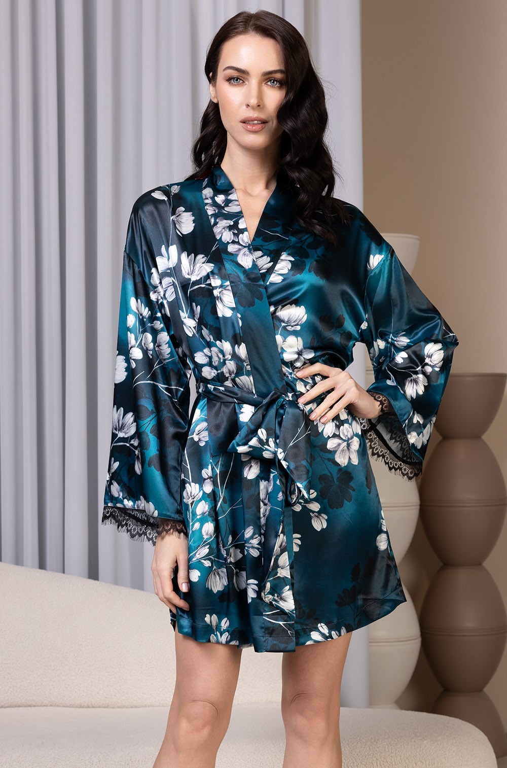 Короткий запашной халат Mia-Amore 4923 "Eliana"