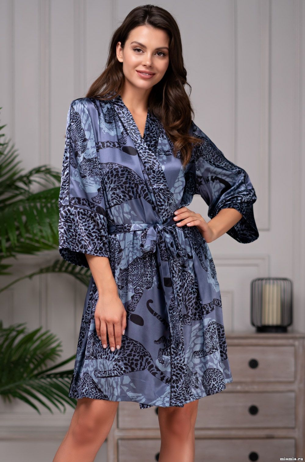 Короткий халат Mia-Amore 8663 "Amazonka"