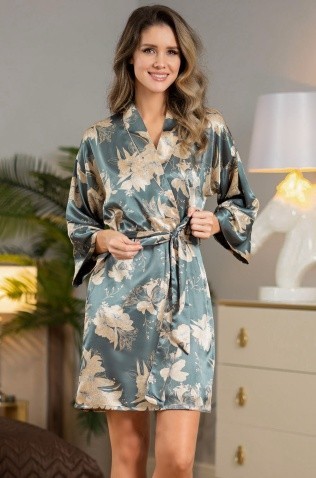 Короткий запашной халат Mia-Amore 3833 "Ornelia"