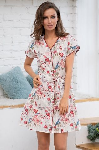 Короткий халат свободного силуэта Mia-Amore 6989 "Doris"