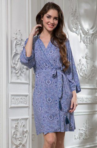 Короткий классический халат 6433 "Lia" Mia Amore
