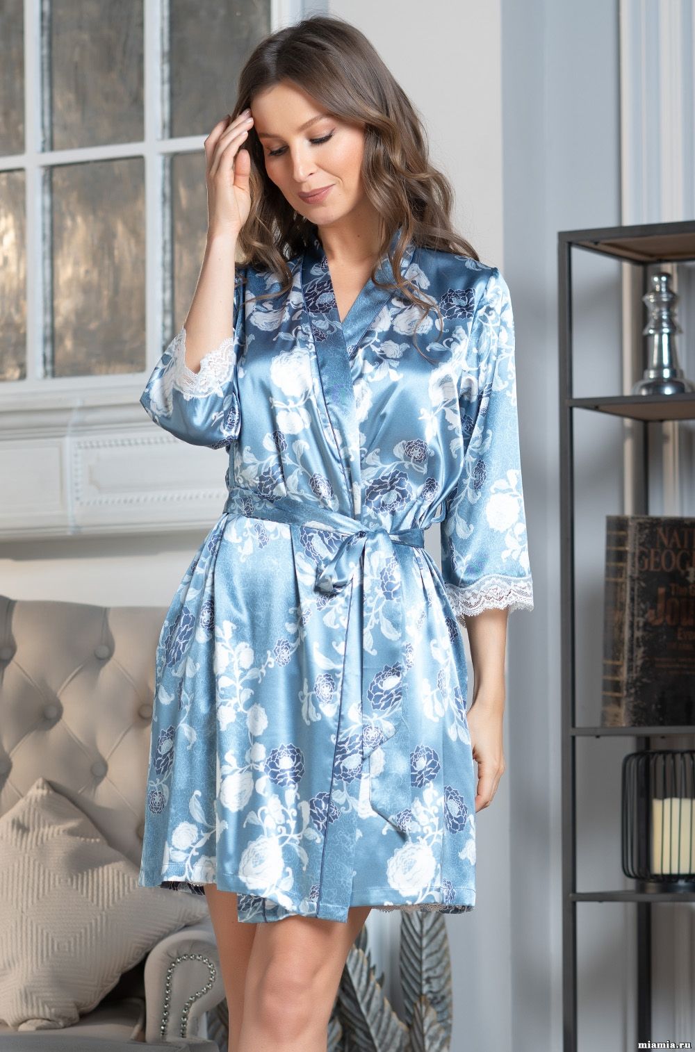 Короткий халат Mia-Amore 8993 "Paris Pion"