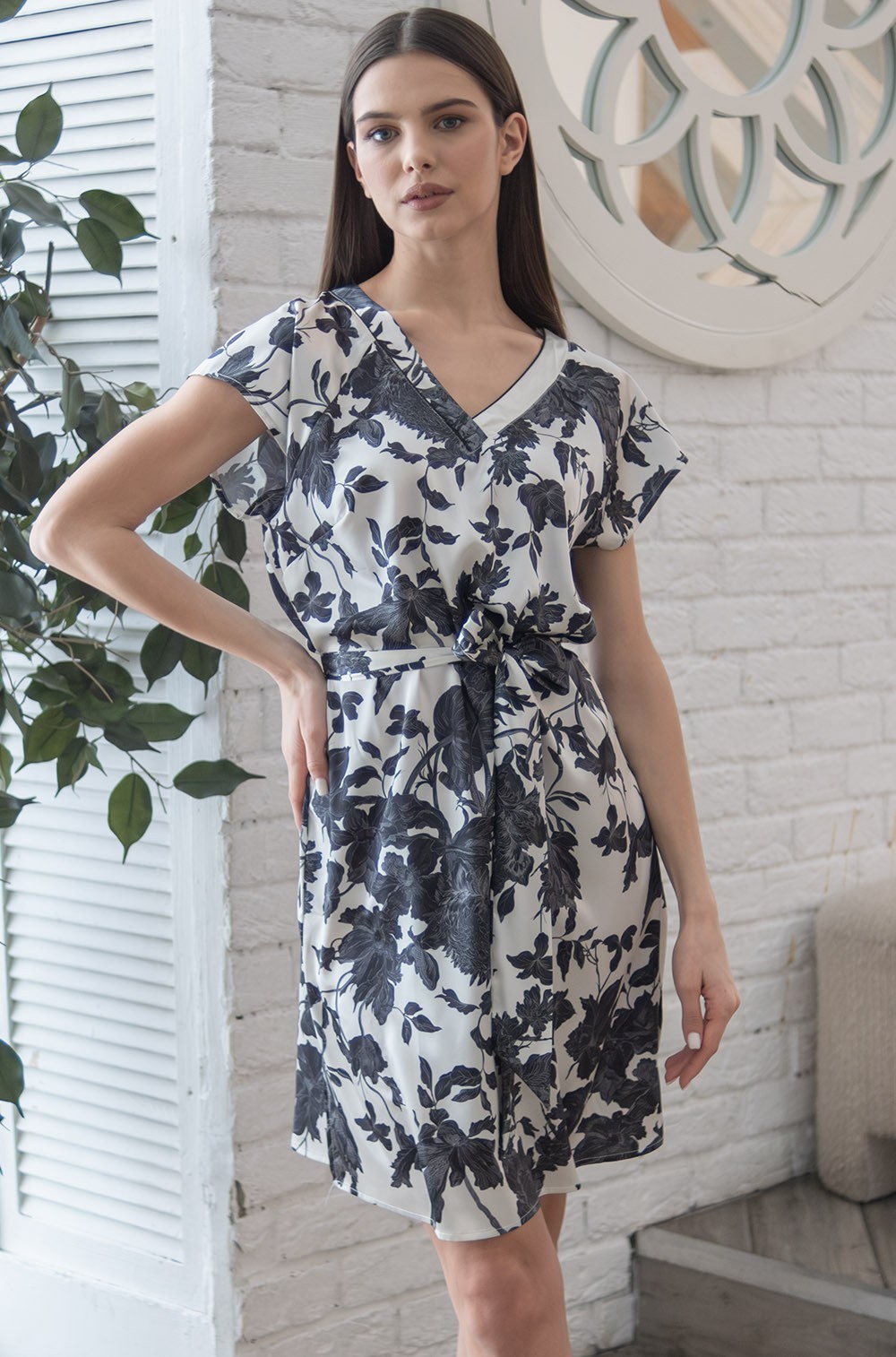Короткий запашной халат Mia-Amore 4114 "Gladis"