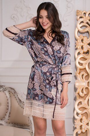 Короткий запашной халат Mia-Amore 3283 "Linda"