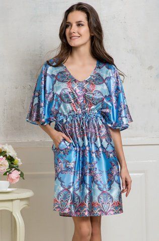 Короткая туника оптом Mia Sofia 9857 "Azzurra" 
