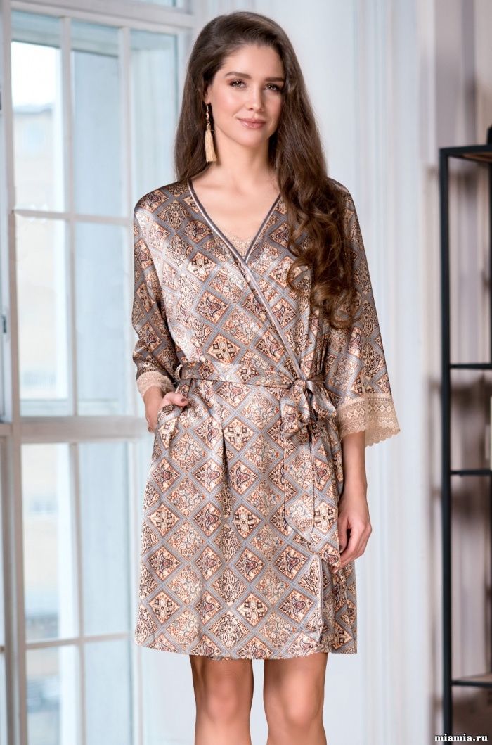 Короткий халат - кимоно Mia-Amore 3463 "Sevilia"