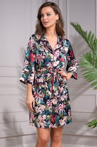Короткий халат на пуговицах Mia-Amore 8527 "Felichita"