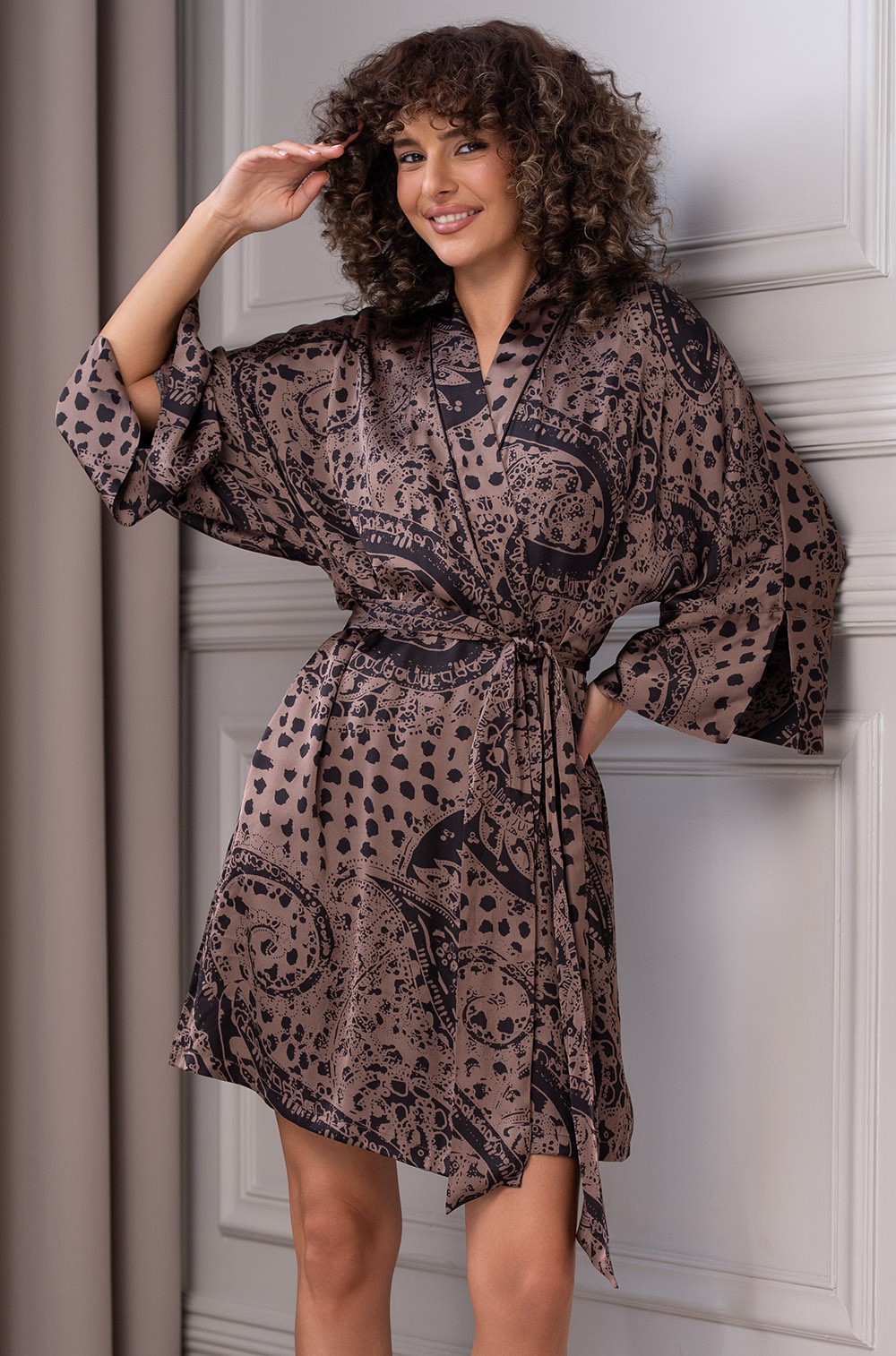 Короткий запашной халат Mia-Amore 9053 "Aida"