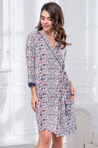 Короткий халат с поясом Mia-Mella 6793 "Kristy"