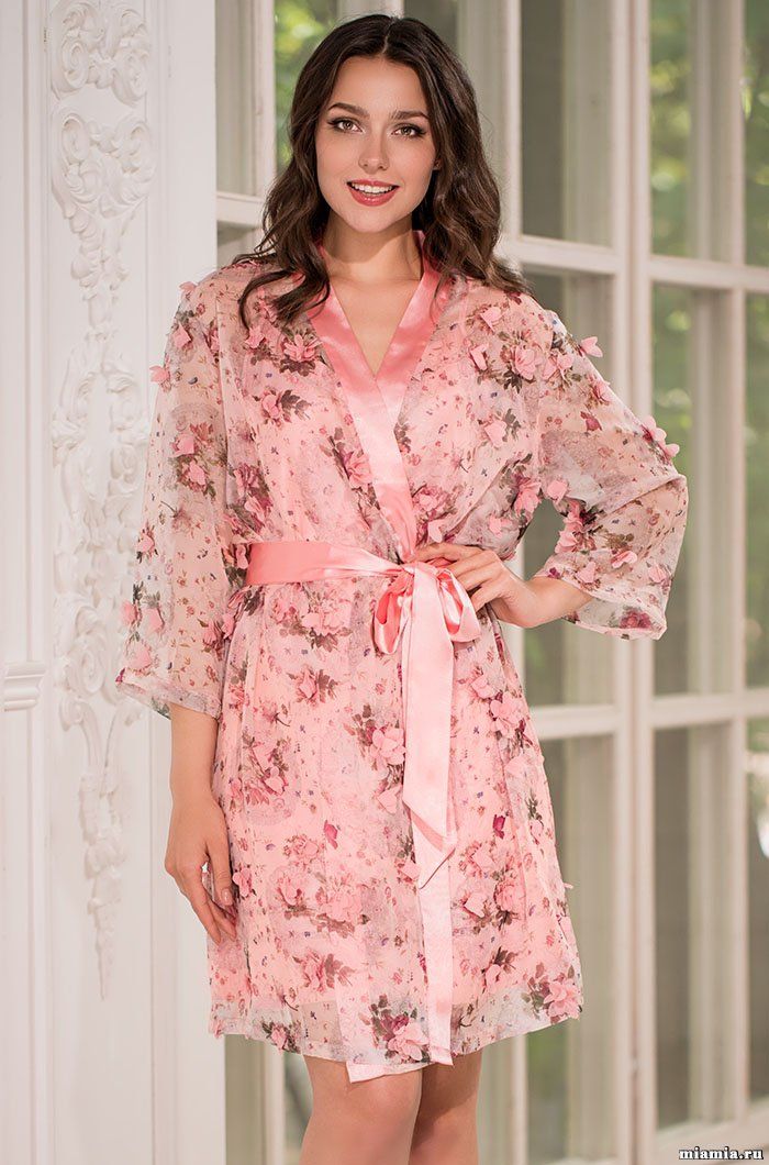 Короткий халат Mia-Amore 8093 "Lily"