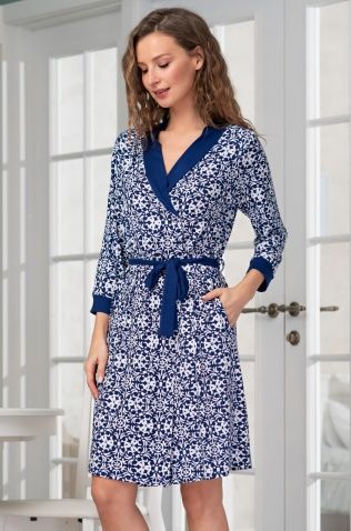 Короткий халат с запахом Mia-Mella 1503 "Snezhana"