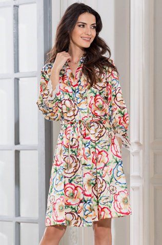 Короткий халат оптом Mia-Mella 9713 "Maki"