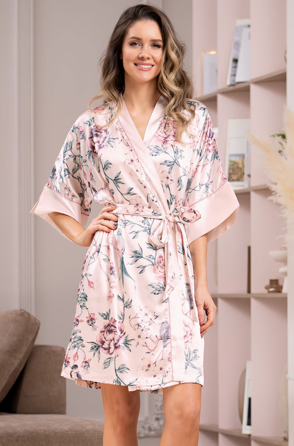 Короткий запашной халат Mia-Amore 7139 "Adriana"