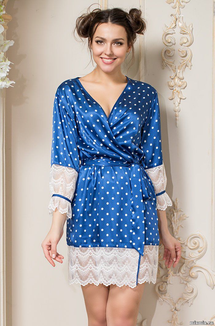 Короткий халат с запахом Mia Sofia 8023 "Lola"