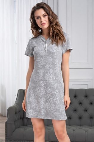 Короткое домашнее платье Mia-Mella 6734 "Melange"