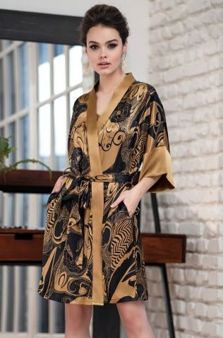 Короткий халат Mia-Amore 3473 "Antika"