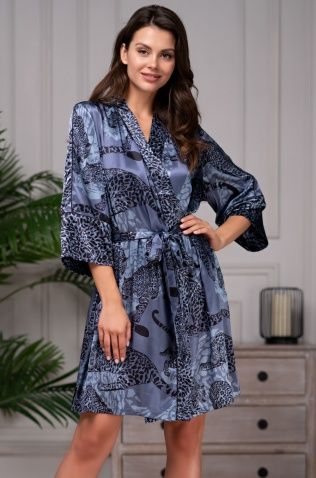 Короткий халат Mia-Amore 8663 "Amazonka"