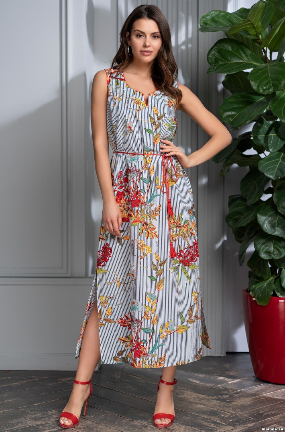 Длинная туника свободного силуэта Mia-Amore 6859 "Natella"