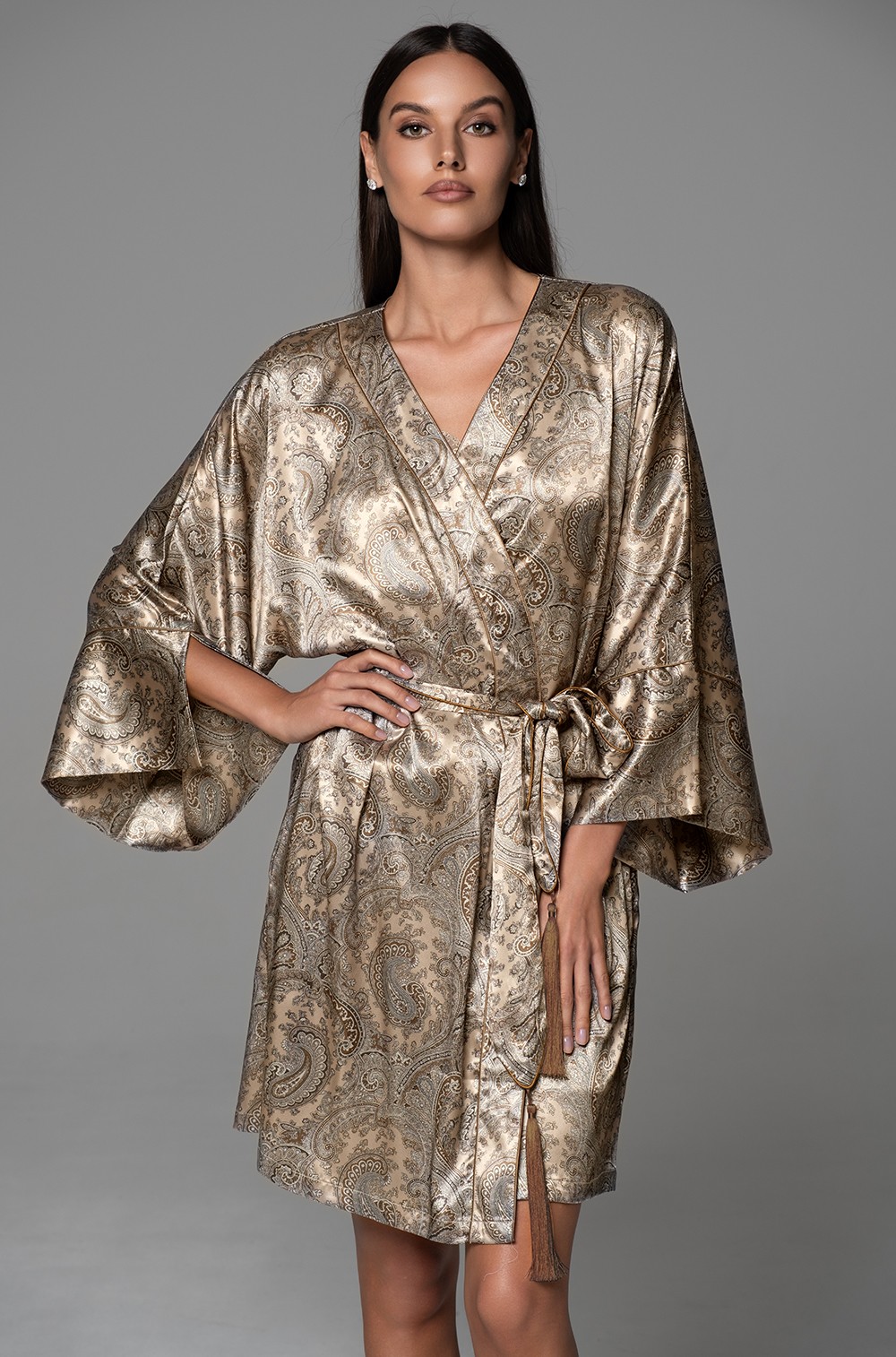 Короткий халат - кимоно Mia-Amore 4813 "Dalia"